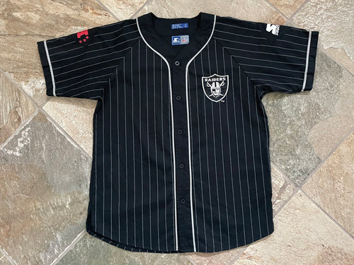 Vintage Los Angeles Raiders Starter Pinstripe Football Jersey, Size Large