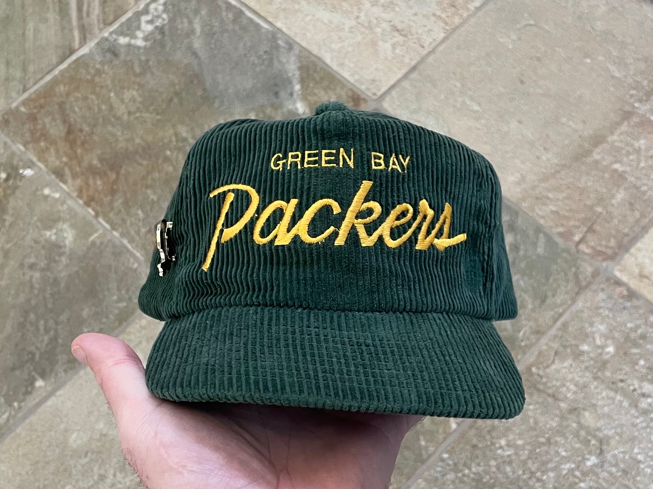 New Era Green Bay Packers 'OG Team Coloured Cord' Script Old Golfer Sn