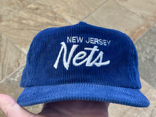 Load image into Gallery viewer, Vintage New Jersey Nets Sports Specialties Corduroy Script Snapback Basketball Hat
