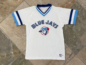 Vintage Toronto Blue Jays Sand Knit Baseball Jersey, Size Youth Large