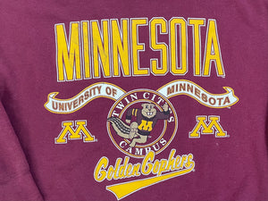 Vintage Minnesota Golden Gophers College Sweatshirt, Size Large