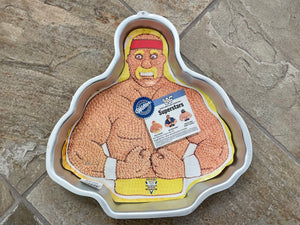 Vintage Hulk Hogan WWF WWE SuperStars Cake Pie Tin ###