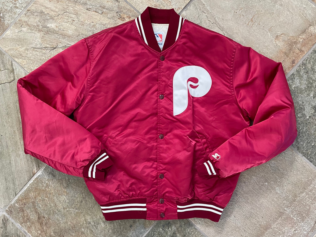 Vintage Philadelphia Phillies Starter Satin Baseball Jacket, Size Large