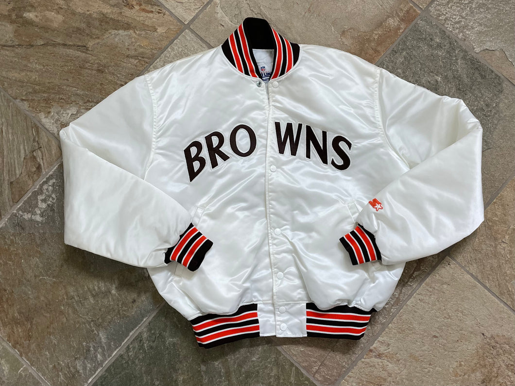 Vintage Cleveland Browns Starter Satin Football Jacket, Size XL