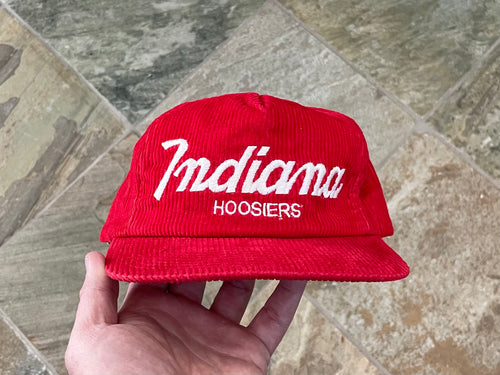 Vintage Indiana Hoosiers Sports Specialties Script Corduroy Zip Back College Hat