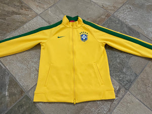 Nike Brazil football/ soccer track suit jacket yellow green in