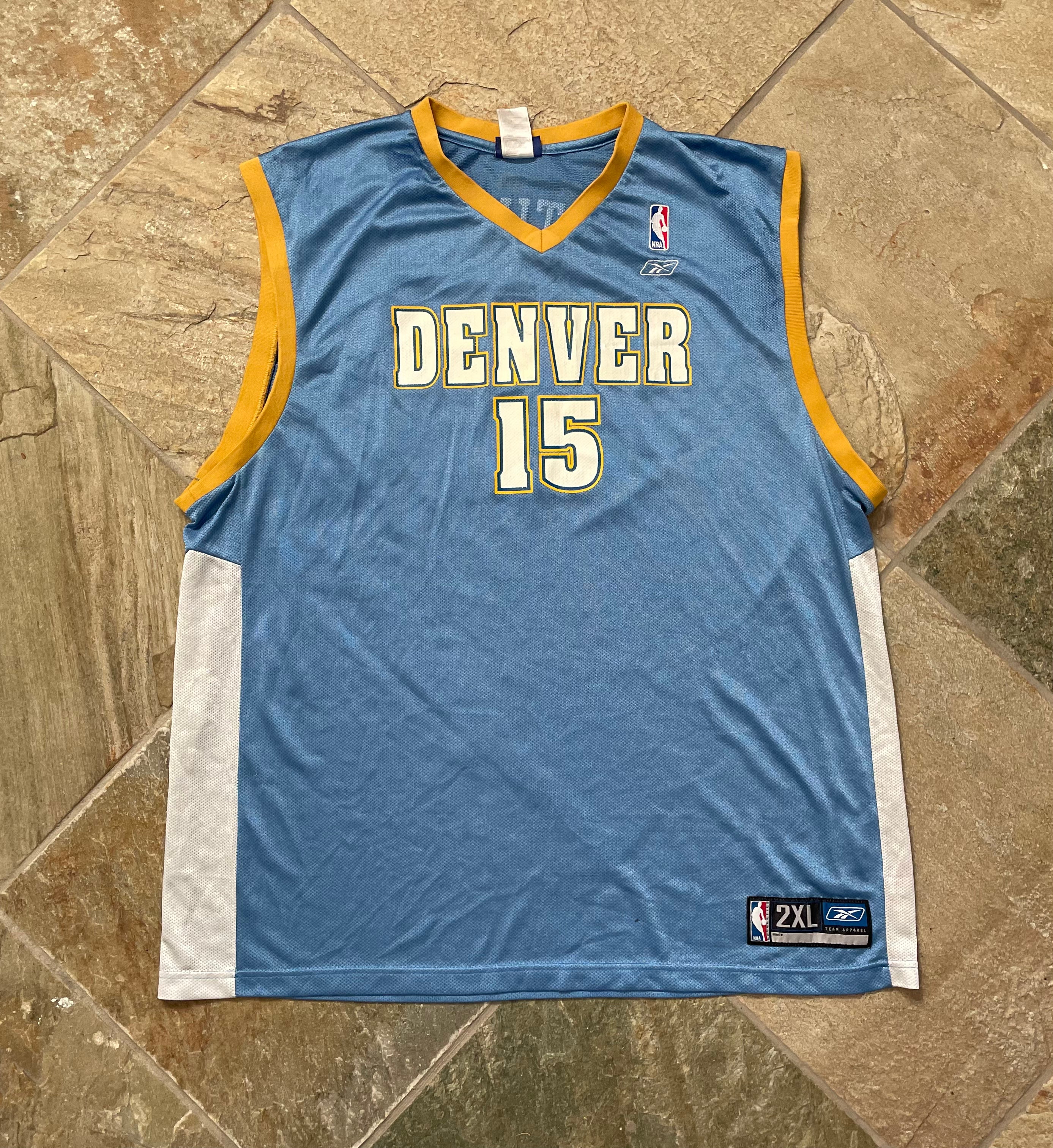 LegacyVintage99 Vintage Denver Nuggets Carmelo Anthony #15 Jersey Reebok Size XXL 2XL NBA Basketball Colorado 00S