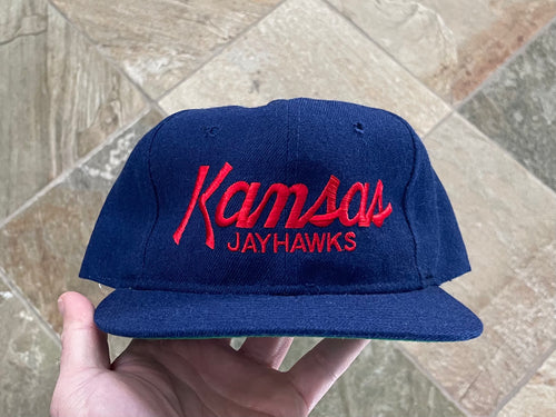 Vintage Kansas Jayhawks Sports Specialties Script Snapback College Hat