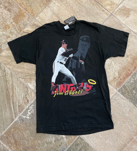 Vintage California Angels Jim Abbott Salem Baseball TShirt, Size Large