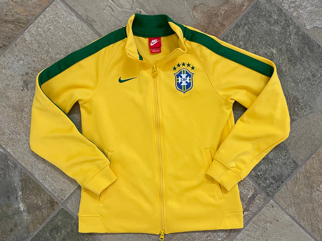 Brazil National Soccer Team Nike Warm Up Soccer Jacket, Size Youth Lar –  Stuck In The 90s Sports