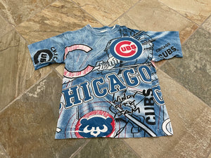 Vintage Chicago Cubs Trench AOP Baseball TShirt, Size Medium