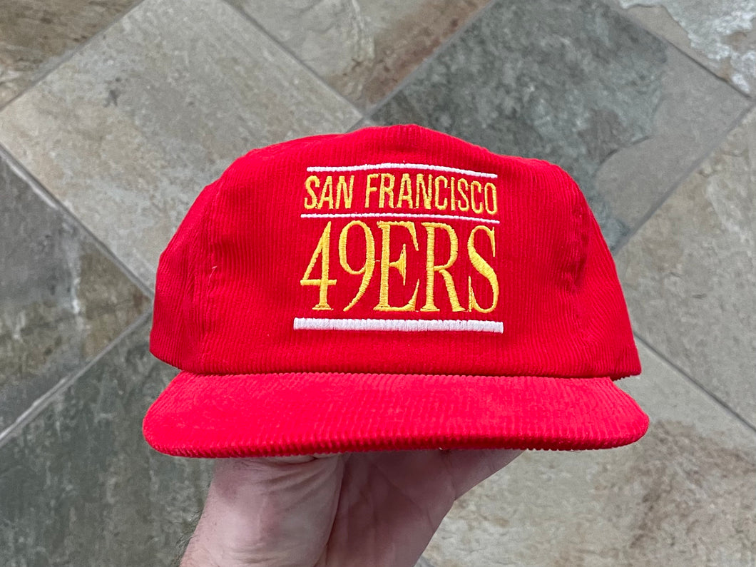 Vintage San Francisco 49ers Annco Corduroy Snapback Football Hat