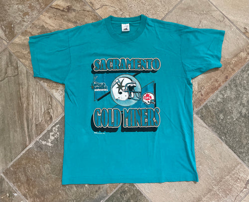 Vintage Sacramento Gold Miners CFL Football TShirt, Size XL