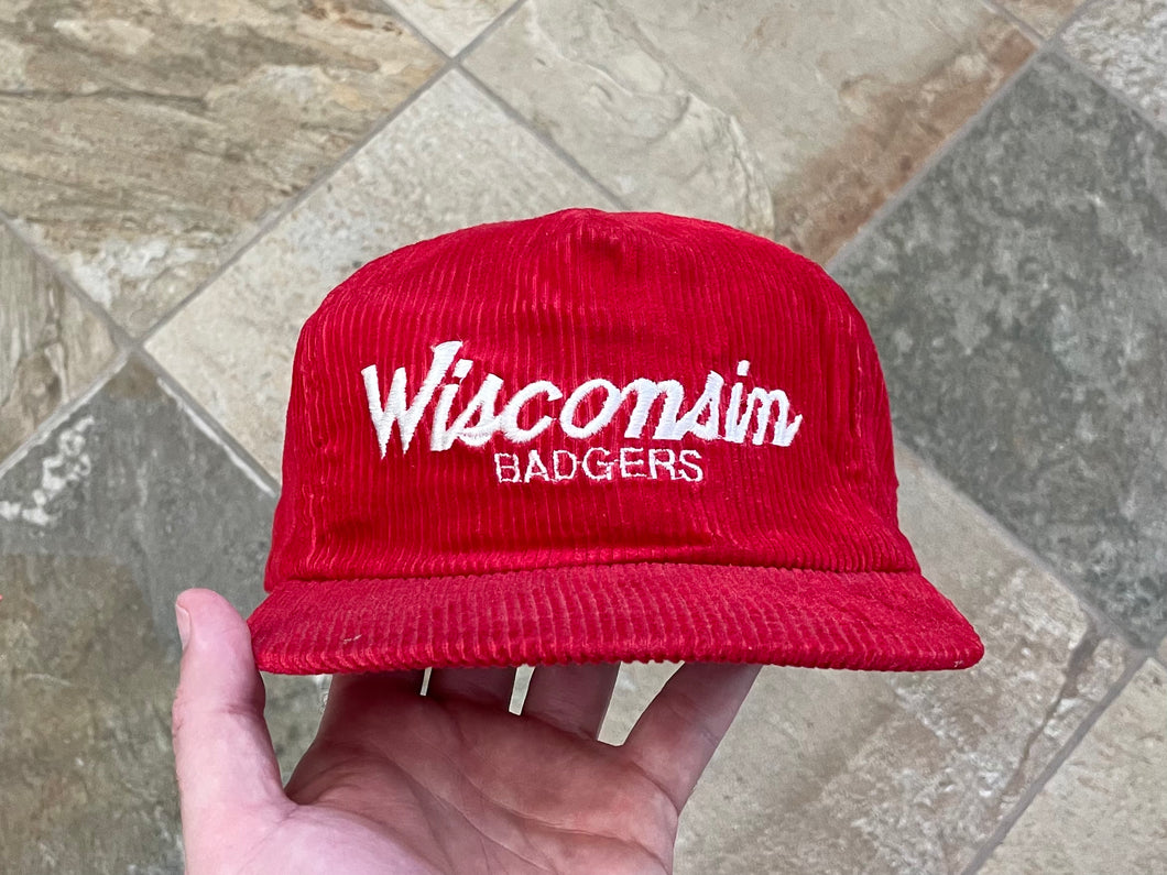 Vintage Wisconsin Badgers Sports Specialties Corduroy Script College Hat
