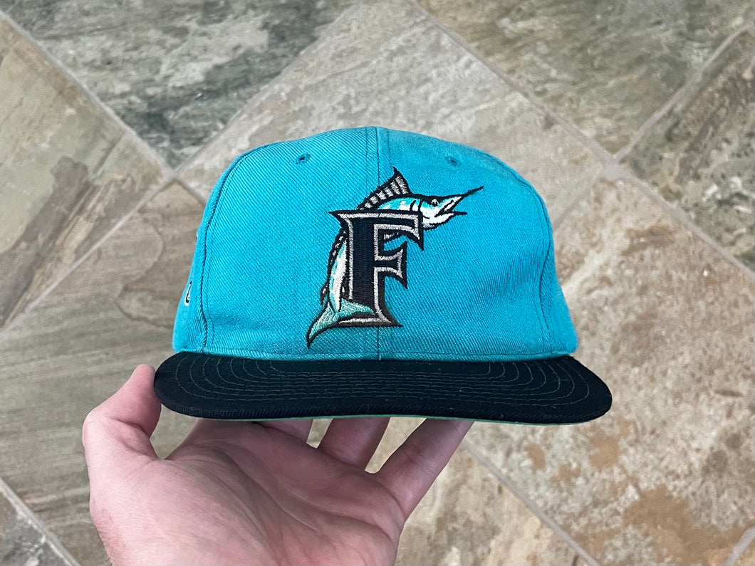 Vintage 90s Florida Marlins American Needle Snapback Hat By