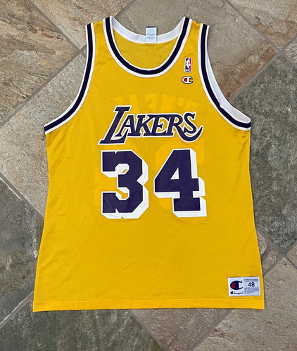 Vintage Los Angeles Lakers Shaquille O'Neal Champion Basketball Jersey, Size 48, XL