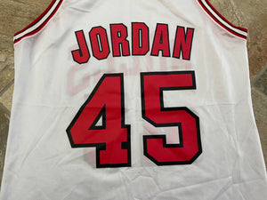 Vintage 90's Champion Michael Jordan #45 Jersey Size 44 White Made